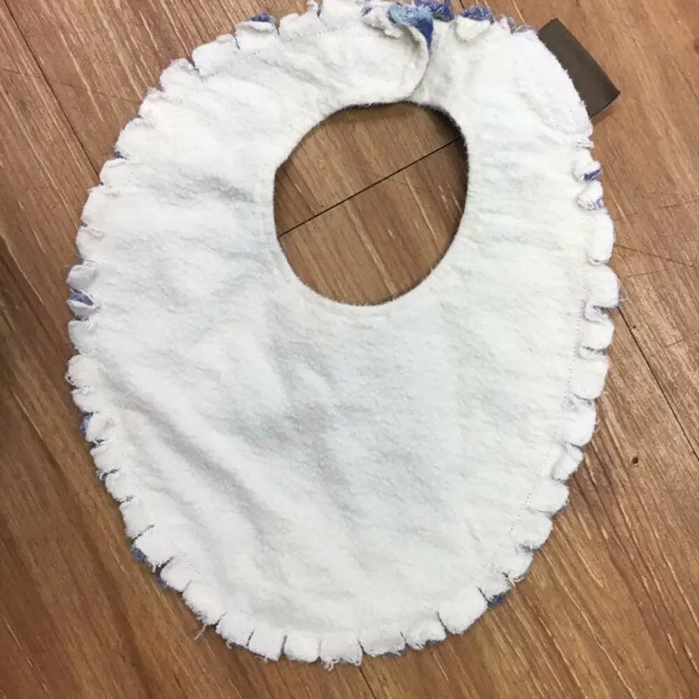 LylahG Girls Bonnet Owl Flannel Bib‎ Plaid Blue Beautiful Set
